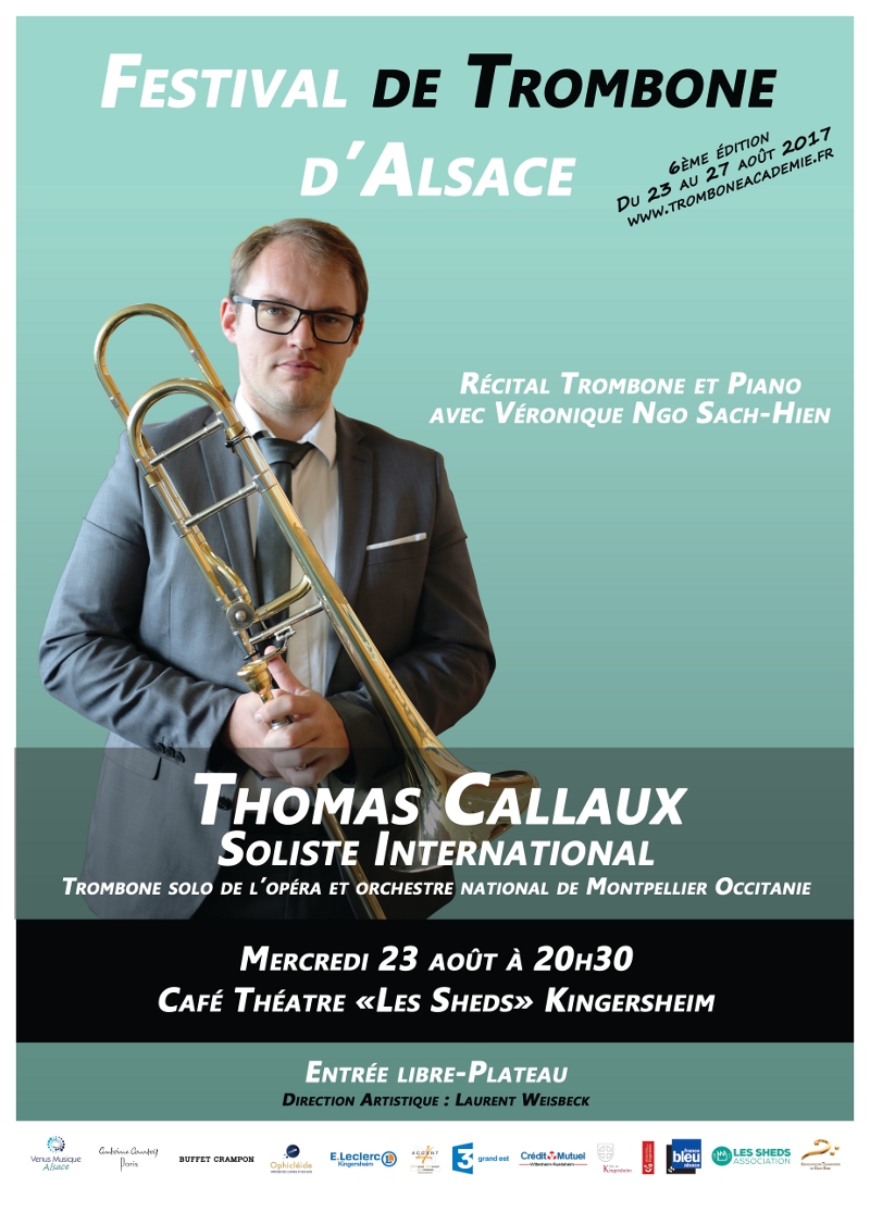 Affiche Festival de Trombone d'Alsace : récital de Thomas Callaux